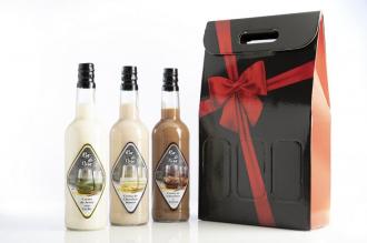 Estuche regalo crema de chocolate blanco + crema de chocolate con cerezas + crema de arroz con leche - Ver los detalles del producto